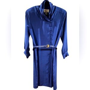 Schrader Vtg 80’s NWOT shimmery blue dress